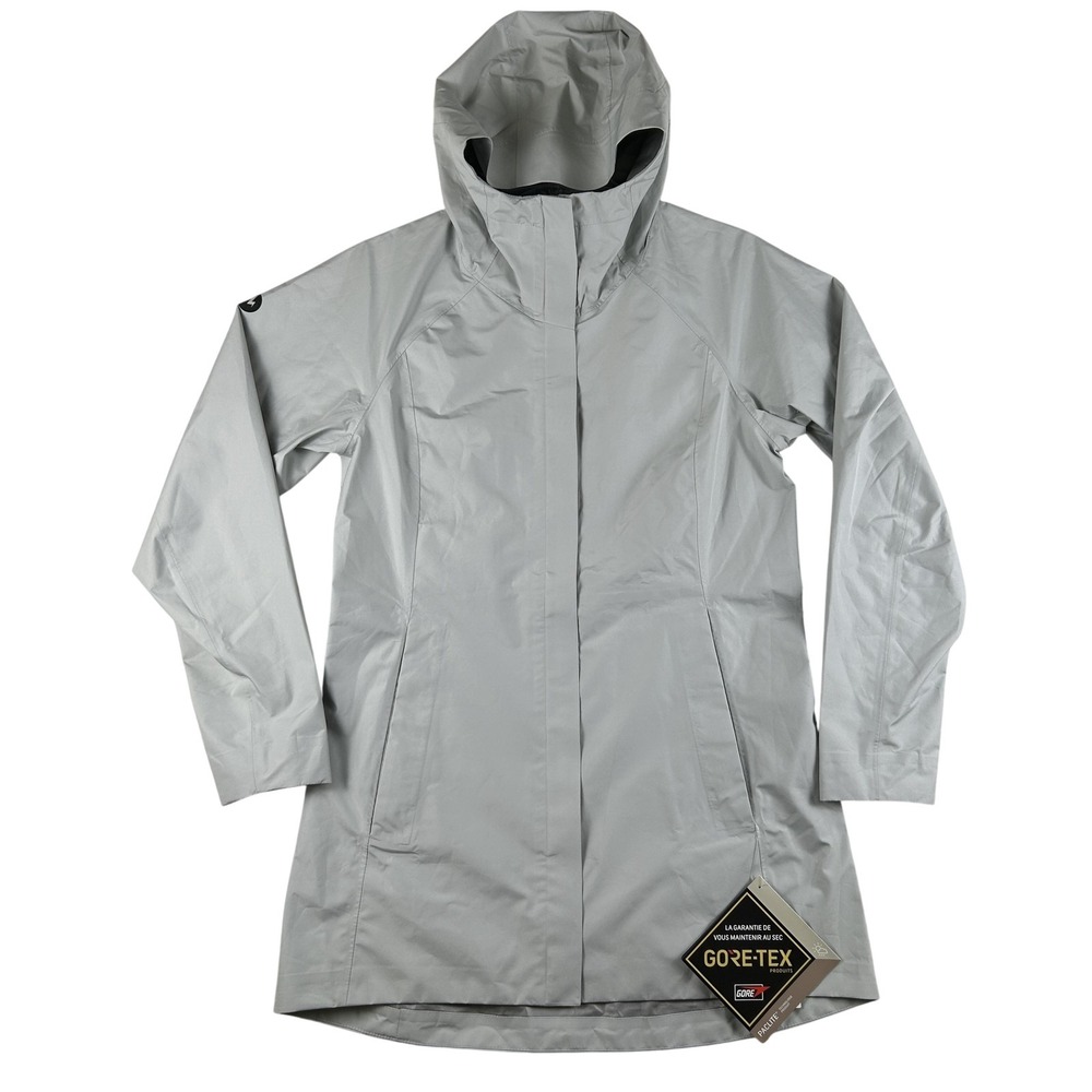 Marmot Jacket Womens Medium Gray GORE-TEX Paclite Hooded Rain Shell Style 12480